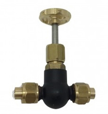 180 degree Globe Valve (1/8 pipe - 1/4 x 40 thread)