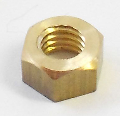 8BA Brass Standard Hexagon Full Nuts (PCK 10)