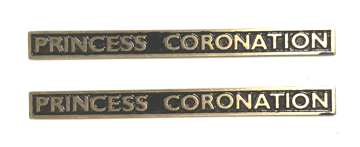 Princess Coronation O gauge Etched Plates Black Background